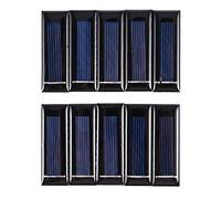 Nettoppo 10 piezas de Mini panel solar Nuevos paneles fotovoltaicos de celulas solares de 0.5V 100mA Modulo de panel solar de cargador de bateria DIY 53 * 18 * 2.5mm