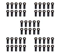 Nettoppo 50 Unids Metal M3 Articulación de RóTula de Barra de Acoplamiento para AXIAL SCX10 D90 D110 CC01, Negro