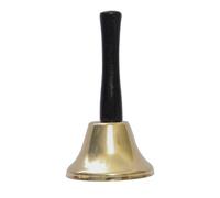 Nettoppo Campana de Mano de Acero Dorado, Alarma de Campana de Llamada Fuerte, Amores Familiares, Campanas de Mano Musicales, Campanas de Vaca con Agarre de -A