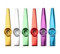 Nettoppo Conjunto de 6 Colores Metal Kazoo Instrumentos Musicales Buen CompañEro para Guitarra Ukulele Gran Regalo para los Amantes de la MúSica para NiñOs