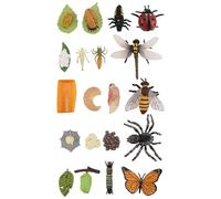 Nettoppo Figuras de de Vida de Mariposa ArañA Abeja Mariquita LibéLula Insectos de PláStico Figuras de Insectos Juguete Proyecto Escolar para NiñOs