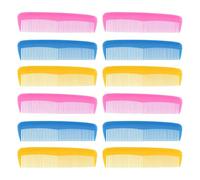 Nettoppo Juego de 12 Peines Coloridos para el Cabello para NiñOs, Mujeres y Hombres, Peine Fino de PláStico Colorido (Rosa, Amarillo, Azul)