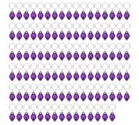 Nettoppo Paquete de 100 linternas LED para llavero, 395 Nm, linterna UV, linterna de luz ultravioleta, llavero, morado, duradero, fácil instalación