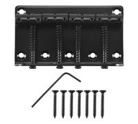 Nettoppo Puente RíGido Bajo de 4 Cuerdas Estilo Vintage para la ActualizacióN de Carga Superior de PrecisióN, Negro