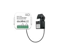 Nettoppo Tuya Smart - Contador de energía WiFi de 2 vías, monitor bidireccional, contador de energía solar generada y consumida + aplicación de pinzas CA 110 V 240 V (1 CT)