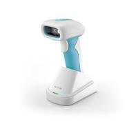 NETUM RD-1962 Escáner Código de Barras Inalámbrico Antimicrobiano Azul Blanco 1D 2D 1280×800 CMOS 2.4G Bluetooth IP67 Impermeable Diseño Resistente Modo Manos Libres para Clínicas Y Hospitales