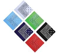 NETUME Bandanas y Bufandas de Algodón Paisley, Diademas de Mezclilla, 6 Piezas para Hombres y Mujeres