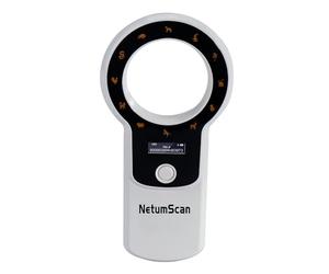 NetumScan Upgraded Pet Microchip Reader, escáner portátil de chip para mascotas recargable Animal ID Tag Scanner con pantalla OLED estable para ISO 11784/11785,FDX-B y ID64 RFID EMID DJ-260C