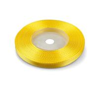 Netuno 1 rollo cinta raso amarillo 6 mm x 32 m cinta tela decorativa regalo manualidades boda cumpleaños bautizo envoltorios scrapbooking tarjetas navidad proyectos DIY