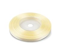 Netuno 1 rollo cinta raso amarillo pálido 6 mm x 32 m cinta tela decorativa regalo manualidades boda cumpleaños bautizo envoltorios scrapbooking tarjetas navidad proyectos DIY