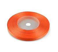 Netuno 1 rollo cinta raso naranja intenso 6 mm x 32 m cinta tela decorativa regalo manualidades boda cumpleaños bautizo envoltorios scrapbooking tarjetas navidad proyectos DIY