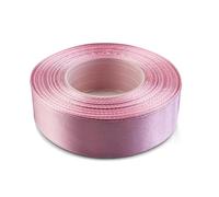 Netuno 1 rollo cinta raso rosa viejo 25 mm x 32 m cinta tela decorativa regalo manualidades boda cumpleaños bautizo envoltorios scrapbooking tarjetas navidad proyectos DIY