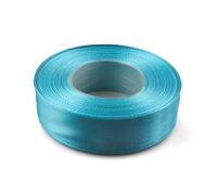 Netuno 1 rollo cinta raso turquesa claro 25 mm x 32 m cinta tela decorativa regalo manualidades boda cumpleaños bautizo envoltorios scrapbooking tarjetas navidad proyectos DIY