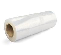 Netuno 1 rollo de film estirable transparente 1 kg peso 25 cm ancho 190 m longitud película elástica de polietileno para embalar envolver paletas paquetes cajas mudanza transporte almacenaje stretch