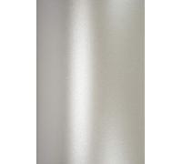Netuno 10 hojas de papel nacarado color plata real A5 148 x 210 mm 120 g Majestic Real Silver perlado en ambas caras brillo para invitaciones bodas tarjetas origami vales folleto manualidades Navidad