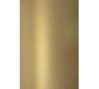 Netuno 10 hojas de papel perlado oro claro A5 148 x 210 mm 125g Sirio Pearl Gold nacarado en ambas caras para imprimir folleto invitaciones bodas tarjetas origami encartes manualidades Navidad vales