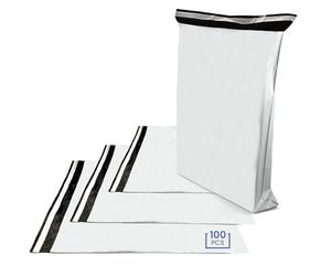 Netuno 100 bolsas de plástico para envío blancas 310 x 420 mm bolsas de mensajería postales autoadhesivas alto brillo opaco impermeables fuerte sacos para ropa embalaje caja libros zapatos correos