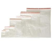 Netuno 100 bolsas transparentes con cierre 200x250mm bolsas zip reutilizables resistentes para embalaje almacenamiento organización envío oficina hogar