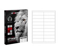 Netuno 100 etiquetas universales autoadhesivas blancas A4 100 x 30 mm 18 por hoja 1800 unidades en total rectangulares personalizadas para impresora láser tinta pegatina logística inventario oficina