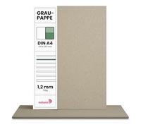 Netuno 100 hojas de cartón gris A4 210x297 mm 738 g 1,2 mm cartón reciclado cartulina rígida resistente para encuadernación manualidades calendarios marcos de fotos scrapbooking libros álbumes
