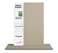 Netuno 100 hojas de cartón gris A4 210x297 mm 923 g 1,5 mm cartón reciclado cartulina rígida resistente para encuadernación manualidades calendarios marcos de fotos scrapbooking libros álbumes