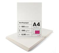 Netuno 100 hojas de cartulina crema A4 210 x 297 mm 390g Beermat cartón de madera finlandesa para manualidades encuadernación proyectos creativos tarjetas scrapbooking álbumes artesanías cajas