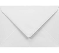 Netuno 100 sobres blancos elegantes C6 114 x 162 mm 100 g Amber con solapa en pico engomada sin ventana sobres offset para invitaciones Navidad bodas tarjetas vales folletos comerciales oficina