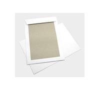 Netuno 100 sobres con fondo de cartón B4 250×353 mm blancos papel 120 g cierre autoadhesivo sin ventana para documentos grandes diplomas catálogos