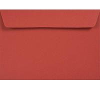 Netuno 100 sobres de color rojo C6 114x162 mm 120g Kreative Ruby solapa recta autoadhesiva sin ventana reciclados coloridos para invitaciones tarjetas bodas cumpleaños folletos Navidad