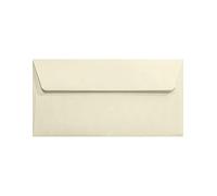 Netuno 100 sobres largos acanalados marfil DL 110 x 220 mm 120 g Aster Laid Ivory solapa recta autoadhesiva sin ventana sobres elegantes con textura estriada para invitaciones tarjetas bodas facturas