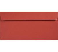 Netuno 100 sobres largos de color rojo DL 110x220 mm 120g Kreative Ruby solapa recta autoadhesiva sin ventana reciclados coloridos para invitaciones tarjetas bodas cumpleaños folletos documentos