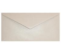 Netuno 100 sobres largos nacarados de color arena DIN DL 110x220mm 120g Aster Metallic Sand solapa engomada puntiaguda sin ventana metalizados americanos para invitaciones tarjetas boda facturas