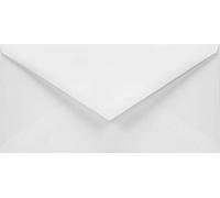 Netuno 100 sobres largos suaves de blanco DL 110 x 220 mm 120 g Aster Smooth White solapa en pico engomada sin ventana sobres elegantes para invitaciones bodas tarjetas folletos vales facturas