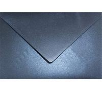 Netuno 100 sobres nacarados azules oscuros DIN C5 162x229mm 120g Aster Metallic Queens Blue con solapa engomada puntiaguda sin ventana para invitaciones boda Navidad bautizo tarjetas bricolaje fiesta