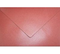 Netuno 100 sobres nacarados rojos DIN C5 162x229mm 120g Aster Metallic Ruby con solapa engomada puntiaguda sin ventana para invitaciones boda Navidad bautizo tarjetas bricolaje fiestas cartas menús