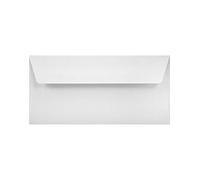 Netuno 100 sobres verjurados largos blanco DL 110 x 220 mm 120 g Acquerello Bianco solapa recta autoadhesiva sin ventana sobres elegantes para invitaciones bodas tarjetas cartas contratos folletos