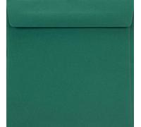 Netuno 100x sobres cuadrados de color verdes oscuros DIN K4 155x155mm 90g Burano English Green solapa autoadhesiva recta sin ventana para invitaciones boda cumpleaños tarjeta fiesta Navidad bricolaje