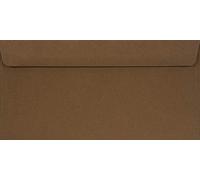 Netuno 100x sobres largos de color marrones DIN DL 110x220mm 90g Burano Tabacco solapa autoadhesiva recta sin ventana americanos para invitaciones boda tarjeta Navidad dinero bricolaje convite Pascua