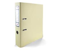 Netuno 1x archivador vainilla brillante A4 ancho 7,5cm anillas duraderas resistente papelería documentos oficina escuela organización práctica almacenamiento eficiente estable