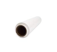 Netuno 1x rollo de film estirable blanco 1,5 kg peso ancho 50 cm espesor 23 µm lámina elástica película de polietileno retráctil para embalar paletas paquetes cajas mudanzas transporte almacenaje