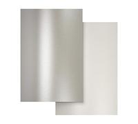 Netuno 20 hojas de papel nacarado blanco y plateado A4 210 x 297 mm 120g Aster Metallic White y Silver 10 hojas de cada color papel perlado en ambas caras para invitaciones bodas tarjetas vale Navidad
