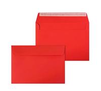Netuno 20 sobres grandes de color rojo C5 162 x 229 mm 120g solapa recta autoadhesiva sobres elegantes para tarjetas de felicitación invitaciones bodas A5 cartas empresa folletos menús bonos