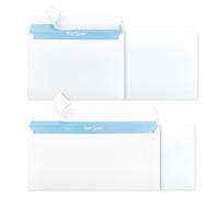 Netuno 200 sobres 100 x DL 110×220 mm y 100 x C6 114×162 mm blancos papel 90 g cierre autoadhesivo solapa recta sin ventana para cartas tarjetas documentos