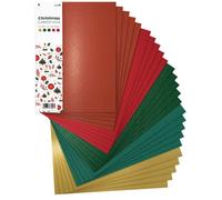 Netuno 25 hojas de cartulina creativa tema Navidad A4 210x297 mm 220-360 g juego de 5 colores surtidos cartón decorativo para manualidades tarjeta collage calendario invitaciones proyecto