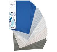 Netuno 25 hojas de papel creativo tema invierno A4 210 x 297 mm 100-170 g juego de 5 colores surtidos cartón decorativo para manualidades tarjeta collage calendarios invitaciones proyecto bricolaje
