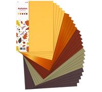 Netuno 25 hojas de papel creativo tema otoño A4 210 x 297 mm 100-170 g juego de 5 colores surtidos cartón decorativo para manualidades tarjeta collage calendarios invitaciones proyecto bricolaje