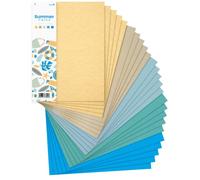 Netuno 25 hojas de papel creativo tema verano A4 210 x 297 mm 100-170 g juego de 5 colores surtidos cartón decorativo para manualidades tarjeta collage calendarios invitaciones proyecto bricolaje