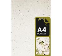 Netuno 25 hojas de papel hecho a mano con semillas de flores A4 210 x 297 mm 180 g cartulina artesanal para plantar invitaciones bodas tarjeta de felicitación folleto vales manualidades proyectos DIY