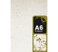 Netuno 25 hojas de papel hecho a mano con semillas de flores A6 105 x 148 mm 180 g cartulina artesanal para plantar invitaciones bodas tarjeta de felicitación folleto vales manualidades proyectos DIY