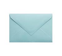 Netuno 25 mini sobres azules claros DIN C7 85x120mm 115g Sirio Color Celeste pequeños engomados solapa puntiaguda sin ventana para invitaciones tarjetas dinero monedas regalos semillas botones joyas